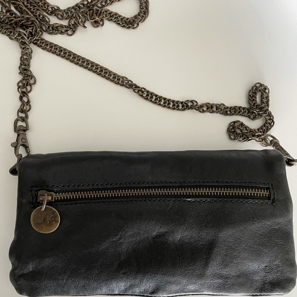 Maje black studded bag clutch - Picture 8 of 10